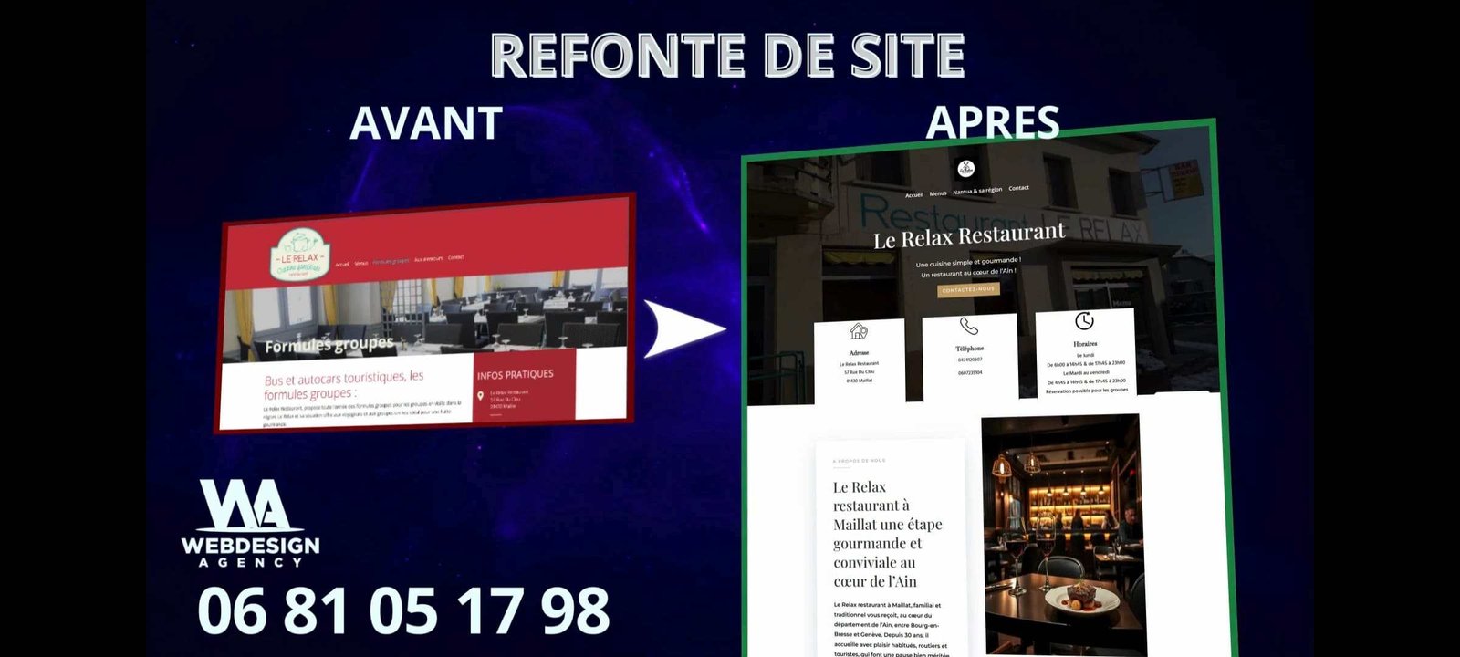 Comparatif site avant & après